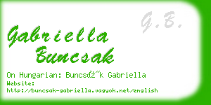 gabriella buncsak business card